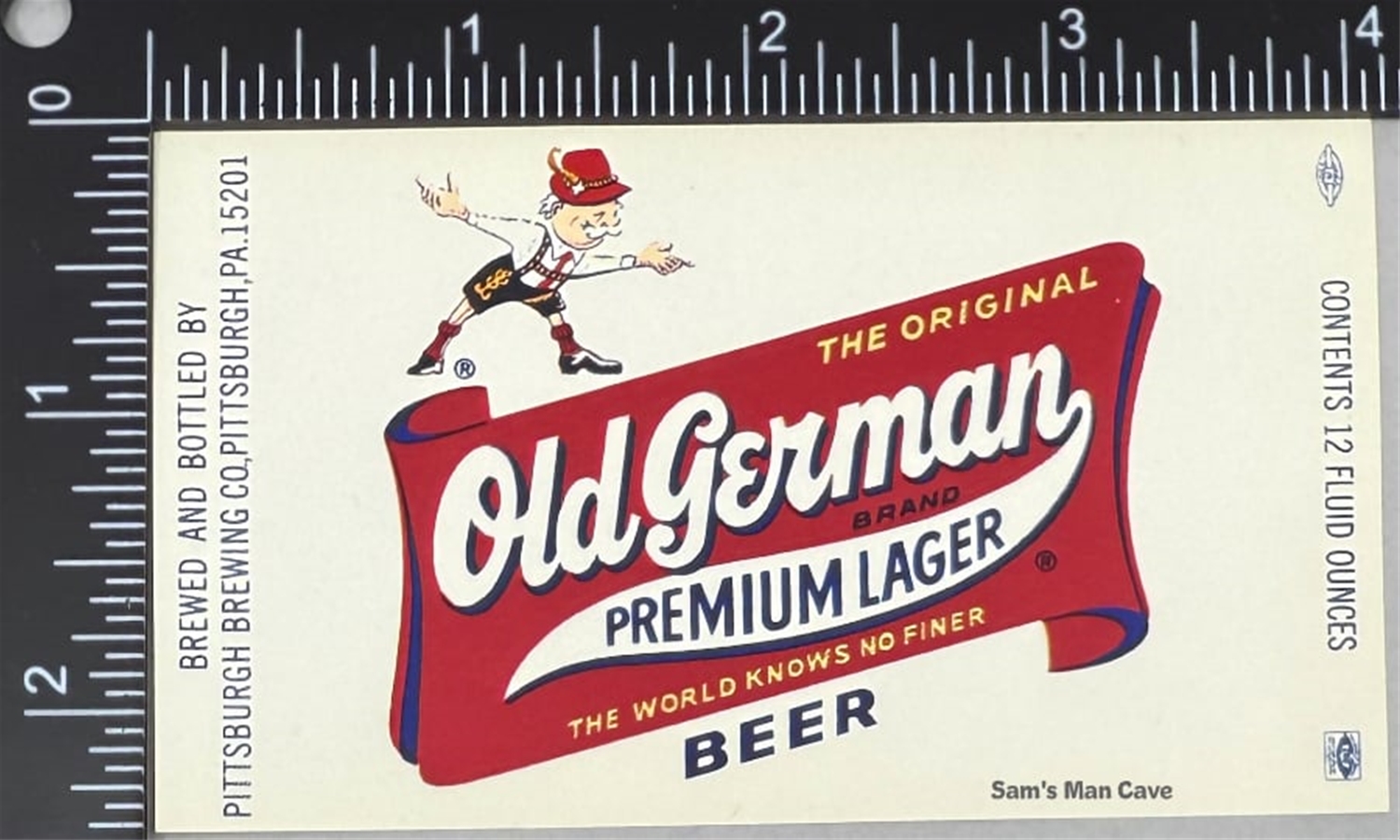 Old German Premium Lager Beer Label