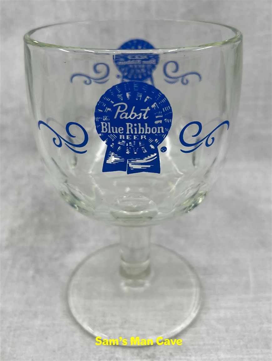 Pabst Blue Ribbon Thumbprint Goblet