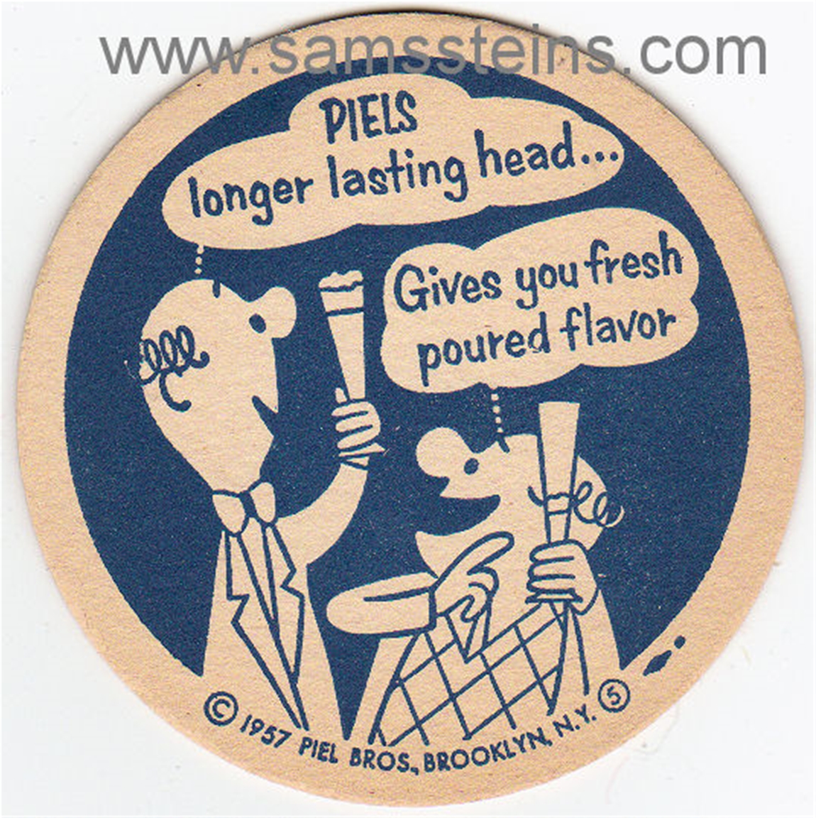 Piels Lasting Head Beer Coaster