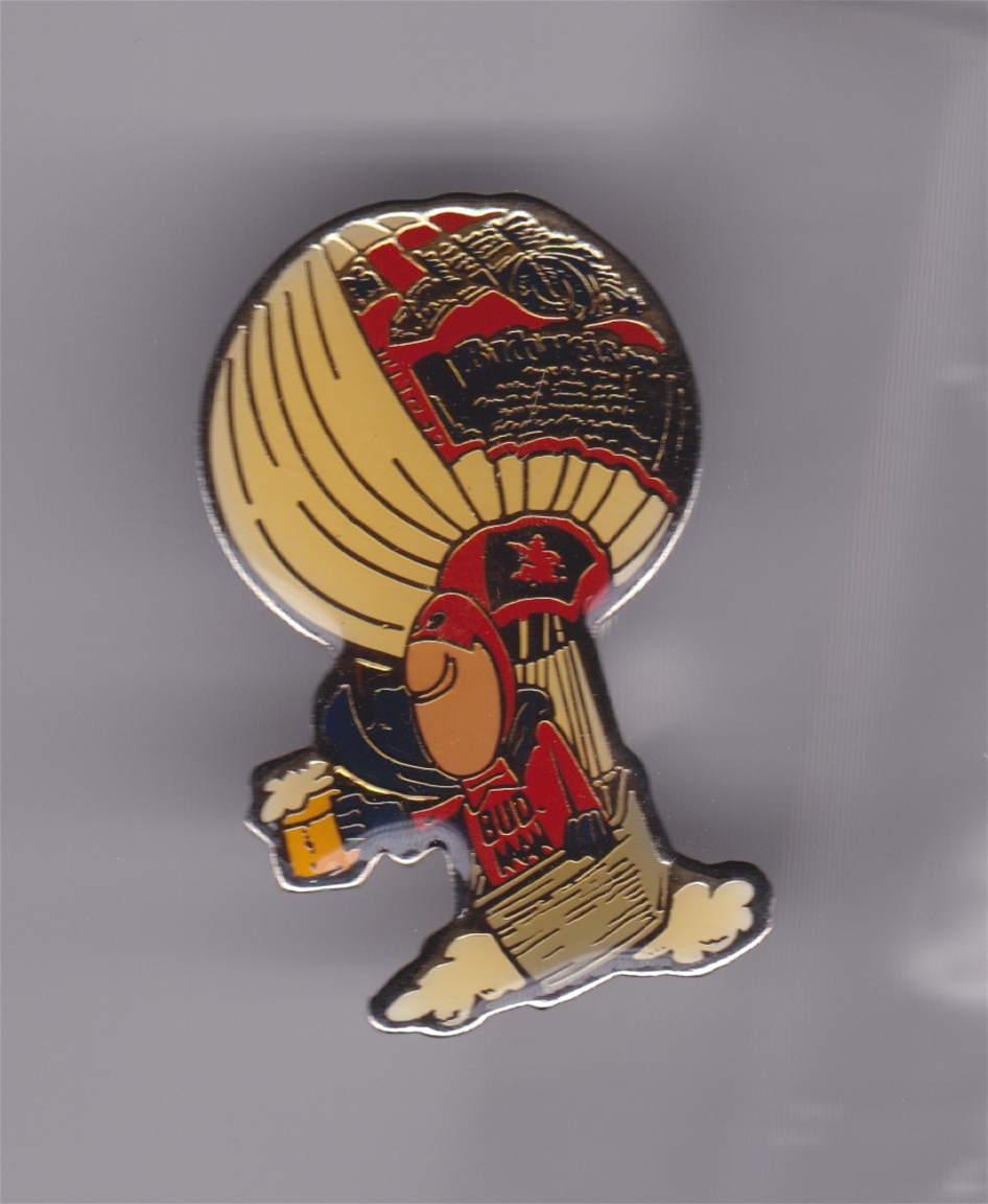Bud Man Hot Air Balloon Pin