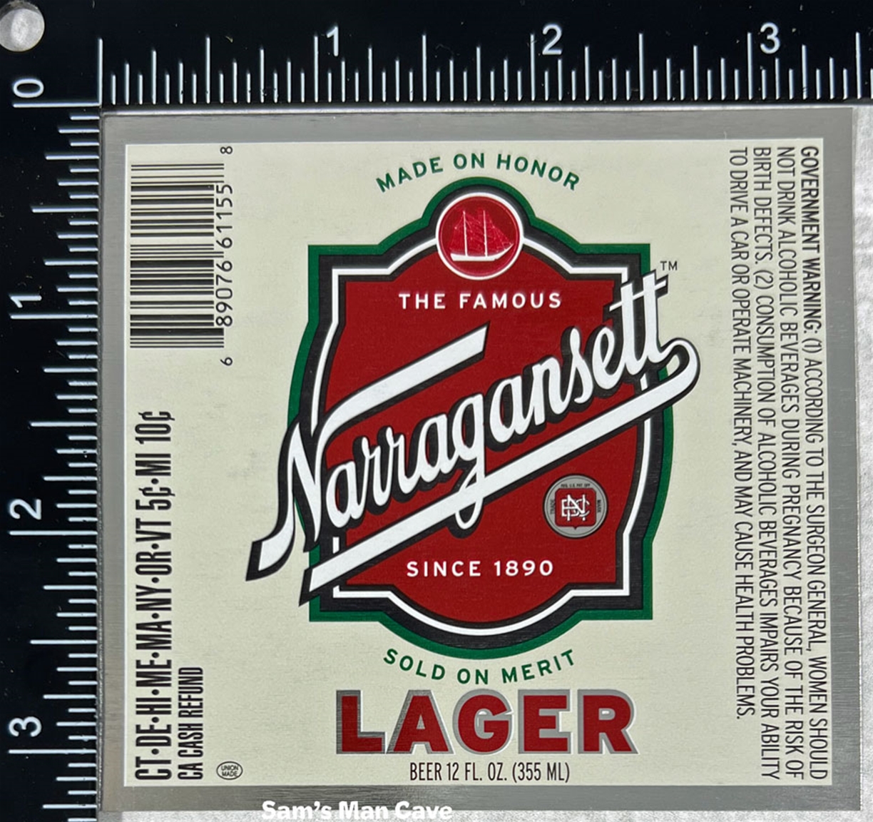 Narragansett Lager Beer Label