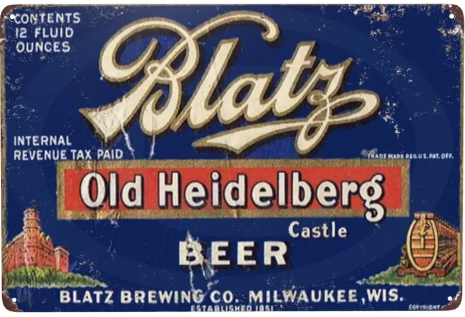 Blatz Metal Sign