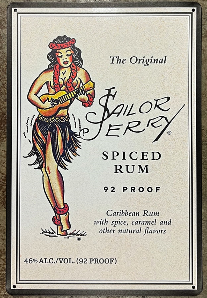 Sailor Jerry Metal Sign