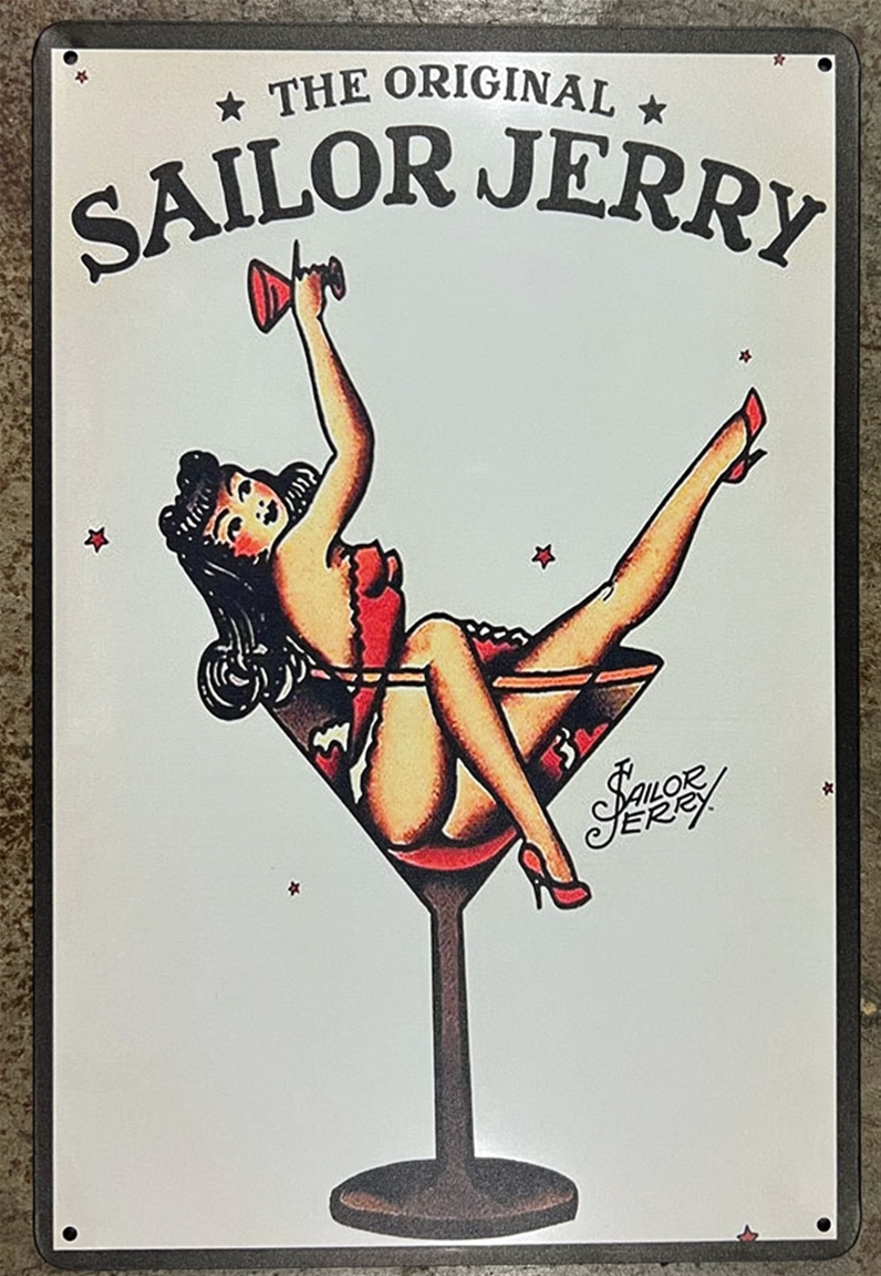 Sailor Jerry Metal Sign