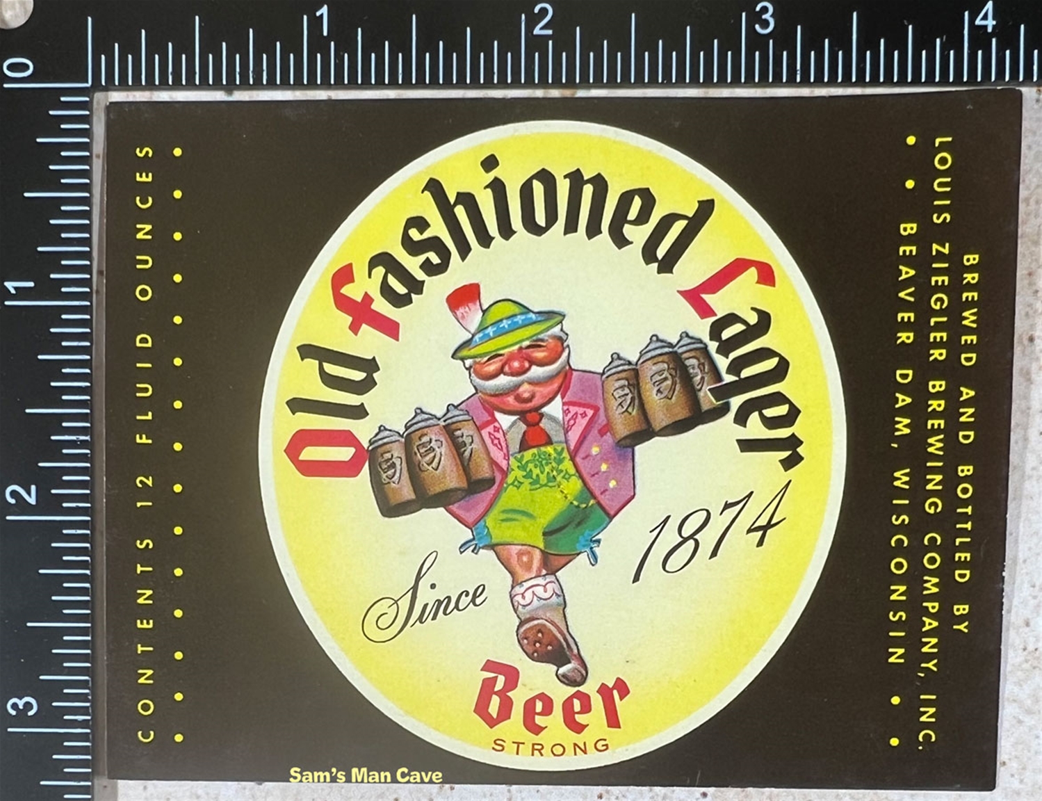 Old Fashion Lager Strong Beer Label
