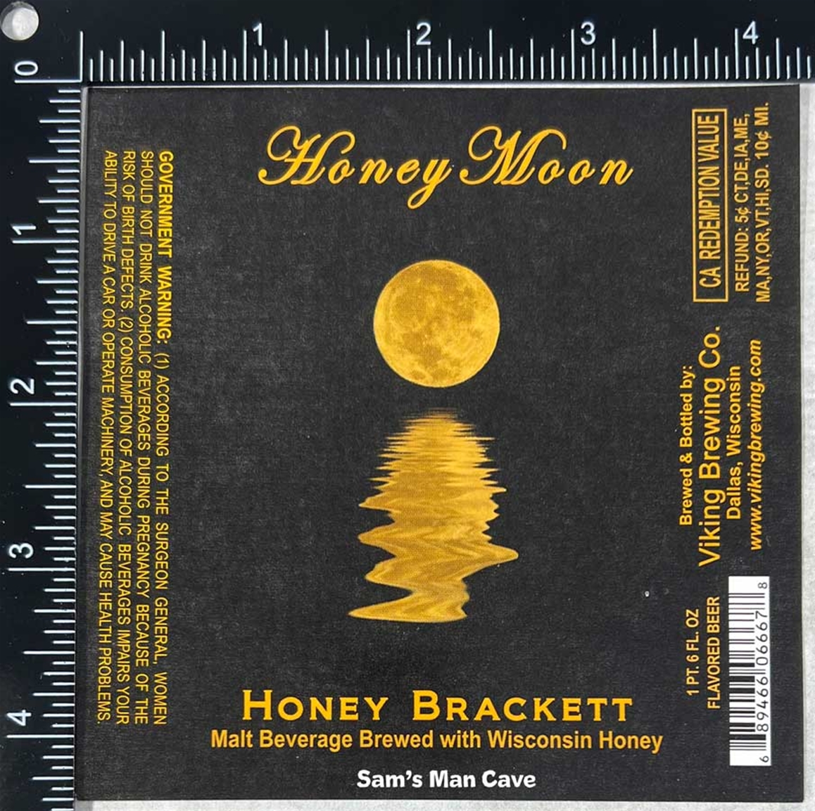 Viking Honey Moon Beer Label