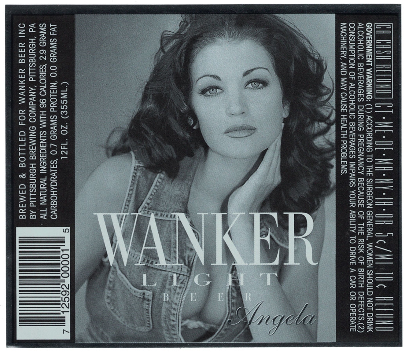 Wanker Light Angela Beer Label