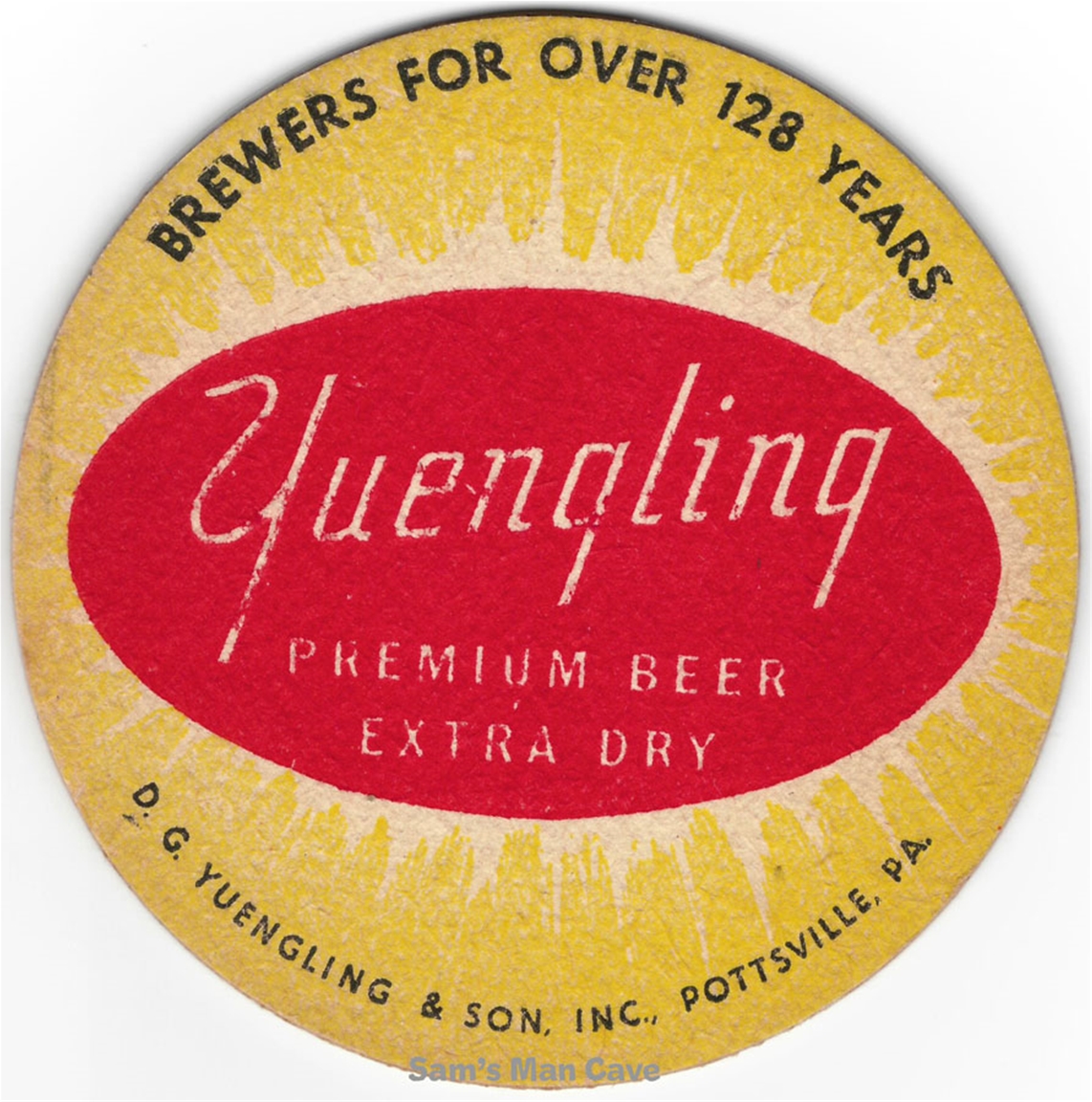 Yuengling Over 128 Years Beer Coaster