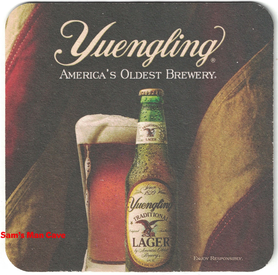 Yuengling Lager Light Lager Beer Coaster