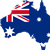 Australian Flag Map Tap Handle