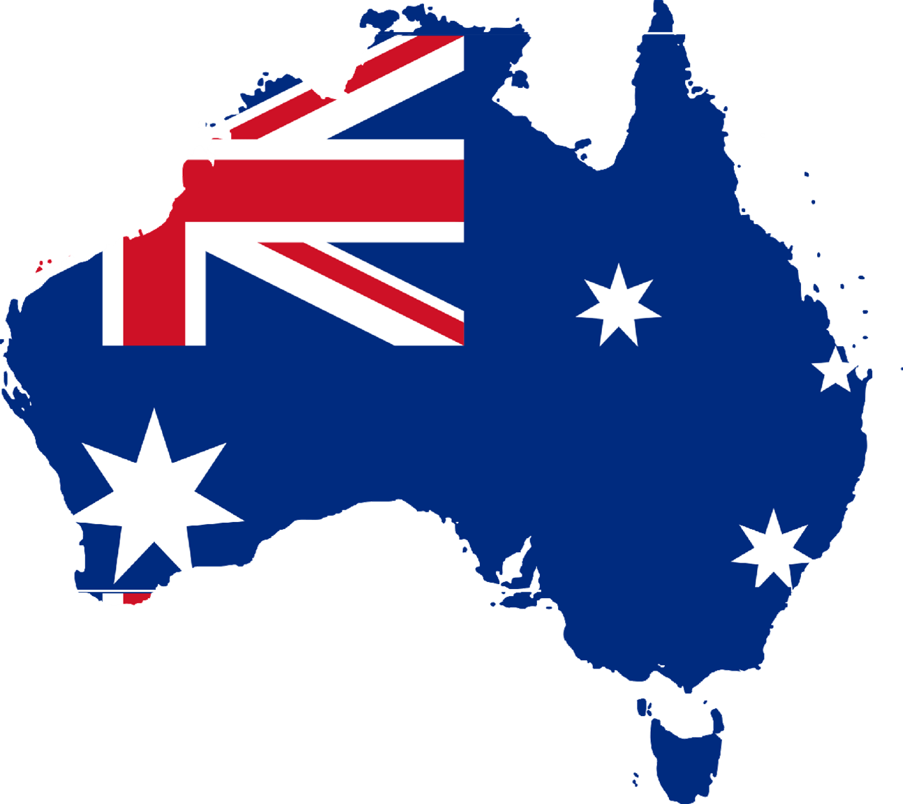 Australian Flag Map Tap Handle