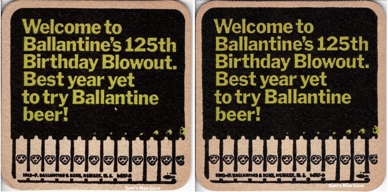 Ballantine's 125th Blowout Beer Coaster
