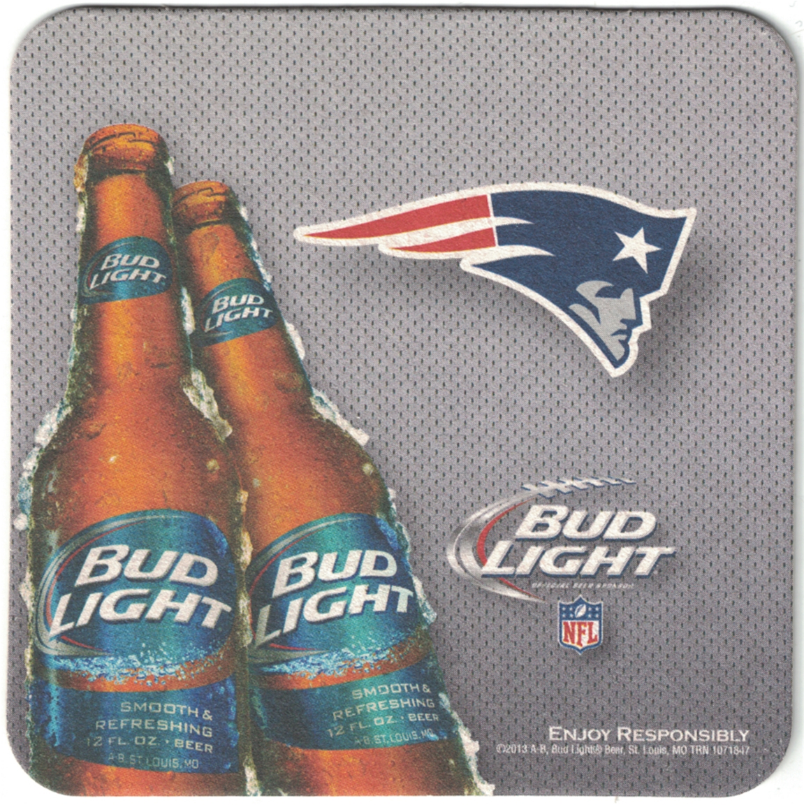 Bud Light New England Patriots Coaster