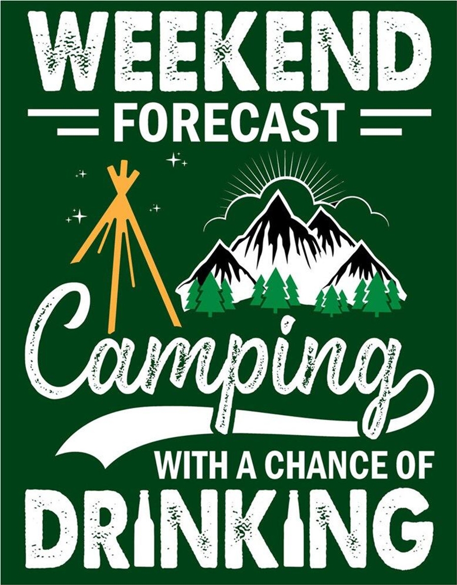 Camping Chance Metal Sign