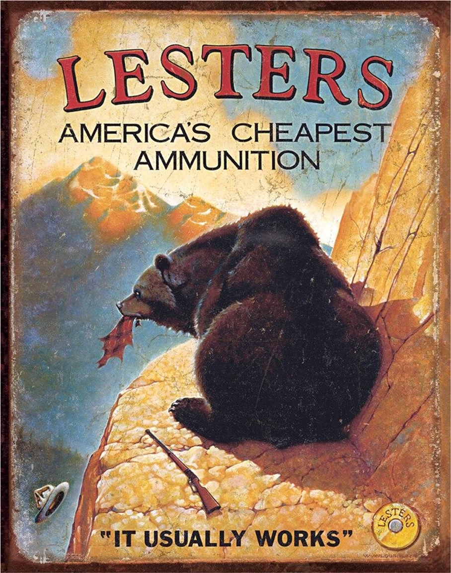 Lesters Ammo Metal Sign