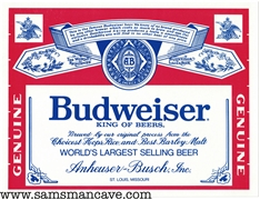 Budweiser Label Sticker