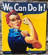 We Can Do It! Embossed Tin Sign We Can Do It! Embossed Tin Sign