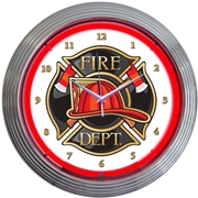 Fire Department Neon Clock Fire Department Neon Clock