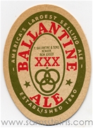 Ballantine Ale Oval Beer Coaster