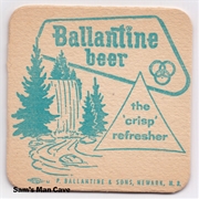 Ballantine Beer Crisp Beer Coaster
