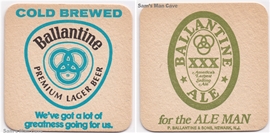 Ballantine Cold Brewed Ballantine Ale Man Beer Coaster Ballantine Cold Brewed Ballantine Ale Man Beer Coaster