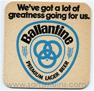 Ballantine Beer Greatness Ballantine Ale The Year Beer Coaster