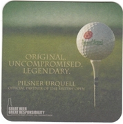 Pilsner Urquell Pure Golf Beer Coaster Pilsner Urquell Pure Golf Beer Coaster