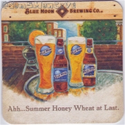 Blue Moon Summer Honey Wheat Beer Coaster Blue Moon Summer Honey Wheat Beer Coaster