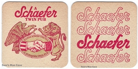 Schaefer Twin Pub Beer Coaster