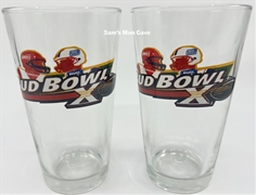 Bud Bowl X Pint Glass Set