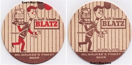 Blatz Waiter Beer Coaster Blatz Waiter Beer Coaster
