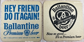 Ballantine Hey Friend Beer Coaster Ballantine Hey Friend Beer Coaster