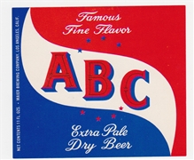 ABC Extra Pale Dry Beer Label