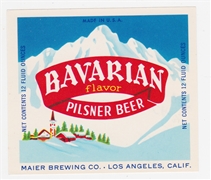 Bavarian Flavor Pilsner Beer Label