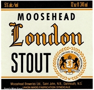 Moosehead London Stout Label Moosehead London Stout Label