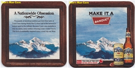 Coors Banquet Nationwide Obsession Beer Coaster