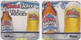 Coors Light Cold As Rockies Beer Coaster Coors Light Cold As Rockies Beer Coaster