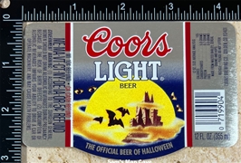 Coors Light Beer of Halloween Beer Label