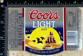 Coors Light Beer of Halloween Beer Label Coors Light Beer of Halloween Beer Label