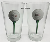 Fore Golf Pint Glass Set Fore Golf Pint Glass Set