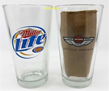 Miller Lite Harley Davidson Pint Set of Two