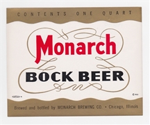 Monarch Bock Beer Label
