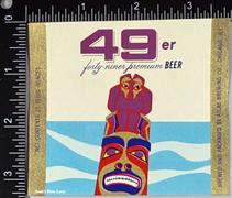 49er Premium Beer Label