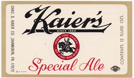 Kaier's Special Ale Label