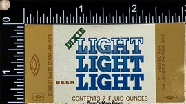 Dixie Light Beer Label