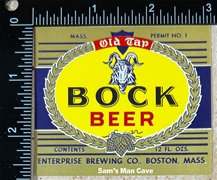 Old Tap Bock Beer Label
