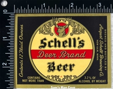 Schell's Deer Brand Beer Label