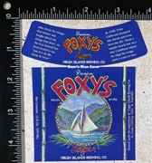 Virgin Island Brewing Foxy's Lager Label with neck