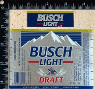Busch Light Non Returnable Bottle Beer Label