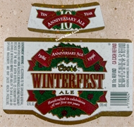 Coors 10 Year Anniversary Winterfest Label with neck